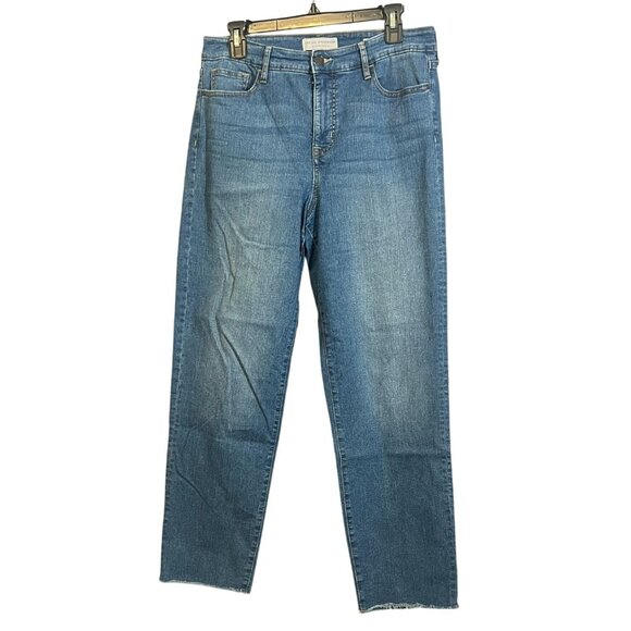 Womens Slim Straight Jeans cropped 10/30 Social Standard Denim Raw Hem 30X26" - Picture 1 of 7